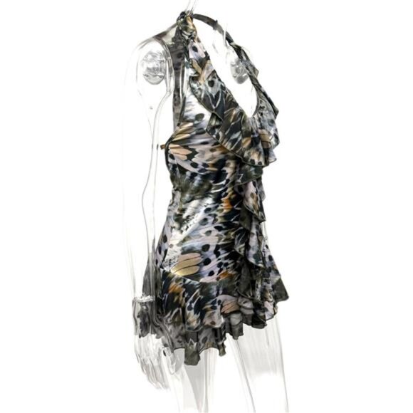 Ruffled Halter Neck Mini Dress - Picture 7 of 8